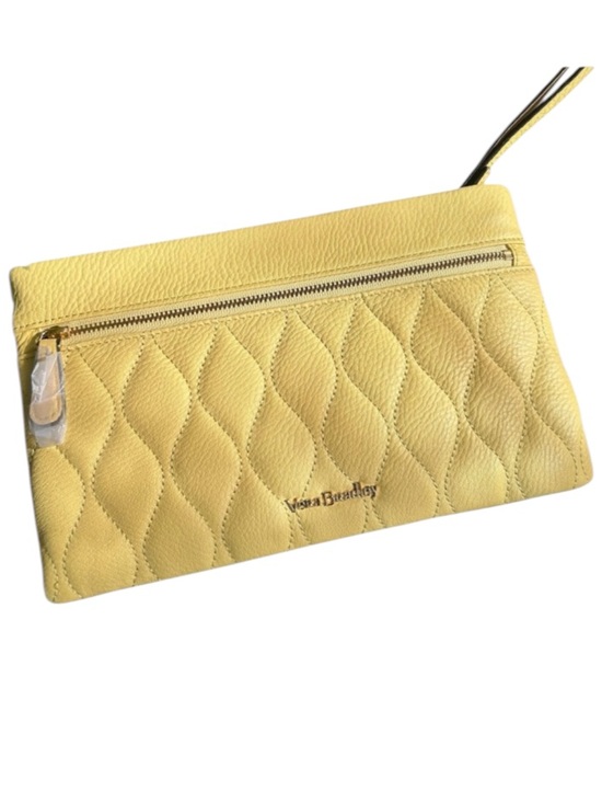 Vera Bradley Handbags - Vera Bradley MIA Yellow Leather Quilted Wristlet